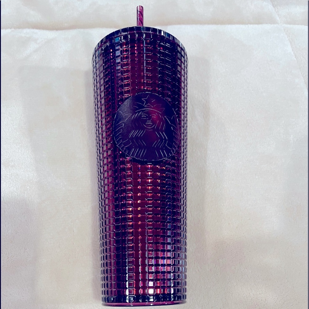 Starbucks Burgandy Studded Tumbler